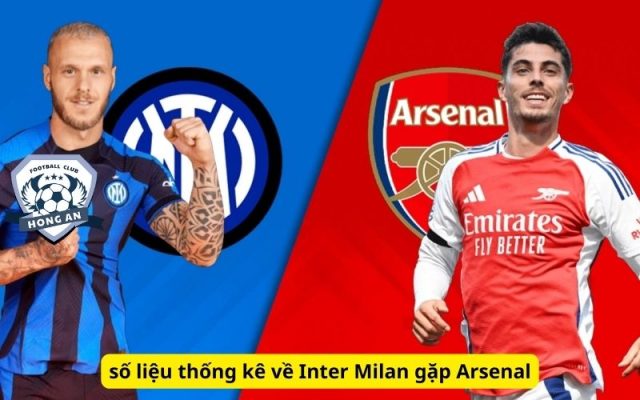 số liệu thống kê về Inter Milan gặp Arsenal